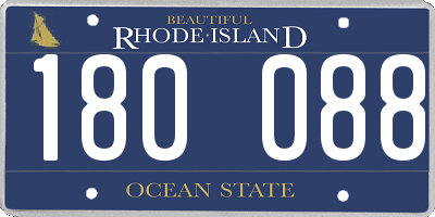 RI license plate 180088