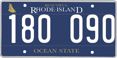 RI license plate 180090