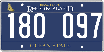 RI license plate 180097