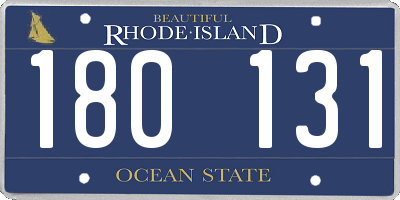 RI license plate 180131