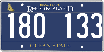 RI license plate 180133