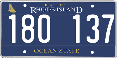 RI license plate 180137