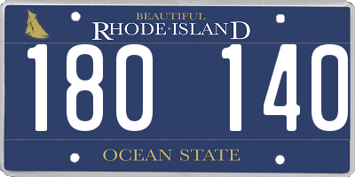 RI license plate 180140