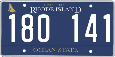 RI license plate 180141