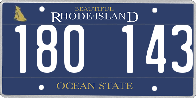 RI license plate 180143