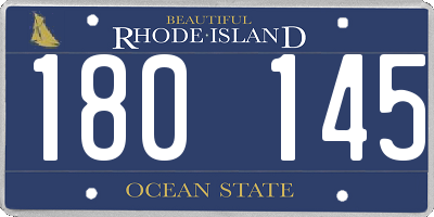 RI license plate 180145