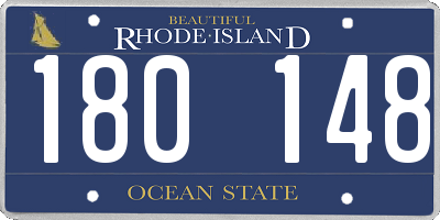 RI license plate 180148