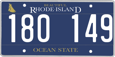 RI license plate 180149