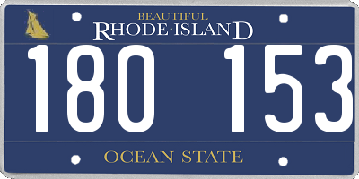 RI license plate 180153