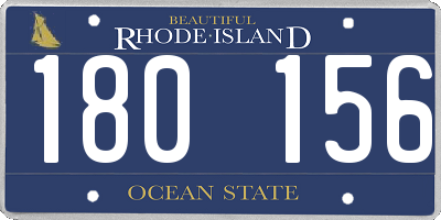 RI license plate 180156