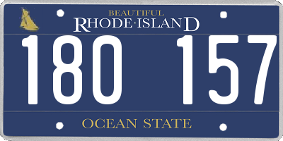 RI license plate 180157