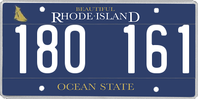 RI license plate 180161