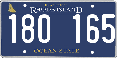 RI license plate 180165