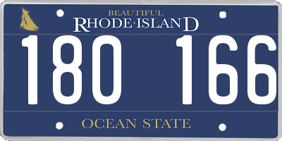 RI license plate 180166