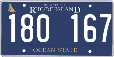 RI license plate 180167