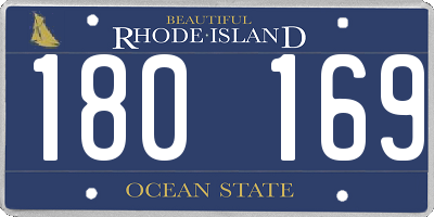 RI license plate 180169
