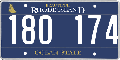 RI license plate 180174