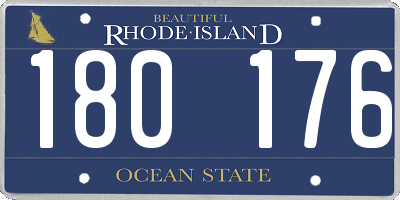 RI license plate 180176