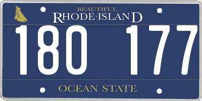 RI license plate 180177