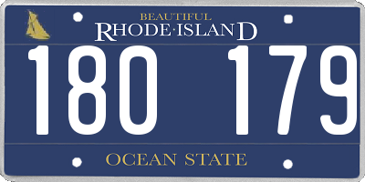 RI license plate 180179