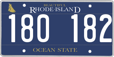 RI license plate 180182