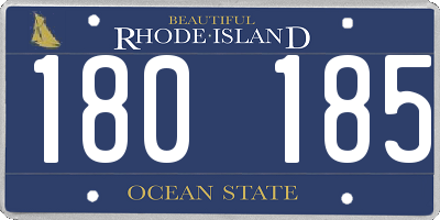 RI license plate 180185