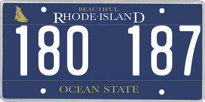 RI license plate 180187