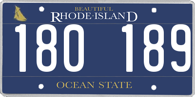 RI license plate 180189