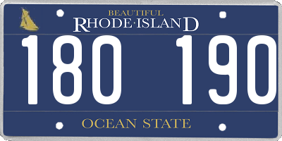 RI license plate 180190