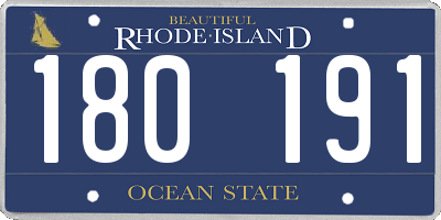 RI license plate 180191