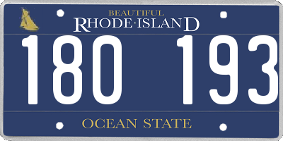RI license plate 180193