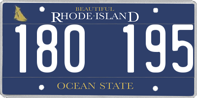 RI license plate 180195