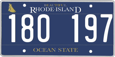 RI license plate 180197