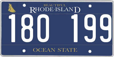 RI license plate 180199