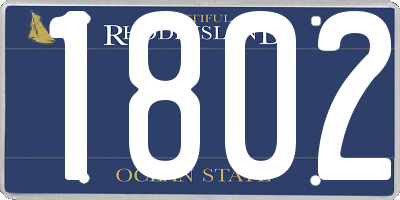 RI license plate 1802