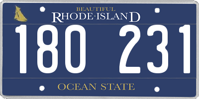 RI license plate 180231