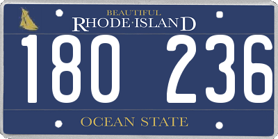 RI license plate 180236