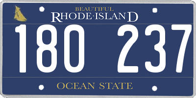 RI license plate 180237