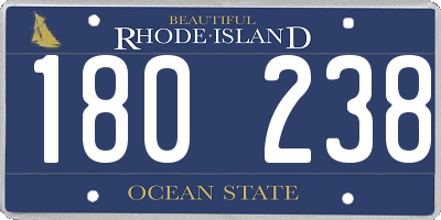 RI license plate 180238