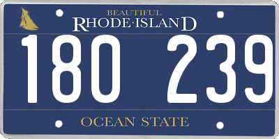 RI license plate 180239