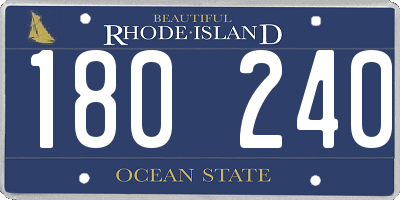 RI license plate 180240