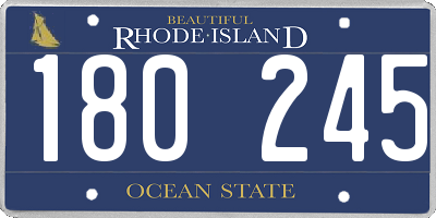 RI license plate 180245