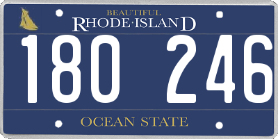 RI license plate 180246