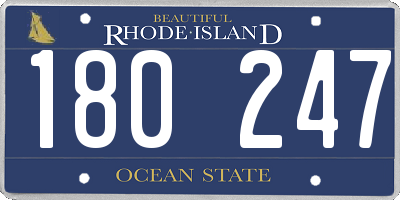 RI license plate 180247