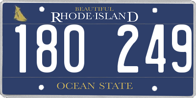RI license plate 180249