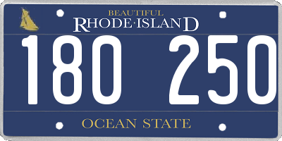 RI license plate 180250