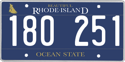 RI license plate 180251