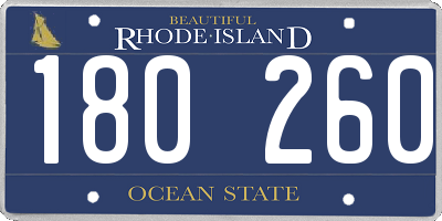 RI license plate 180260