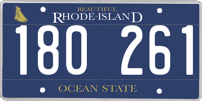 RI license plate 180261