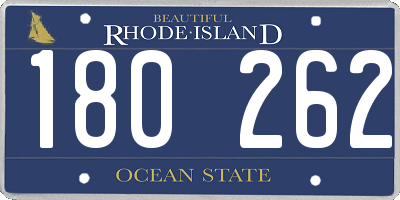 RI license plate 180262